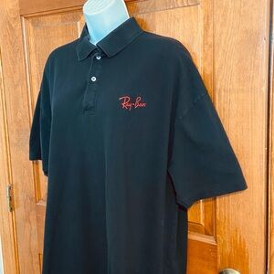 Vintage Ray-Ban Black polo embroidered red logo on the chest Size XL/XXL